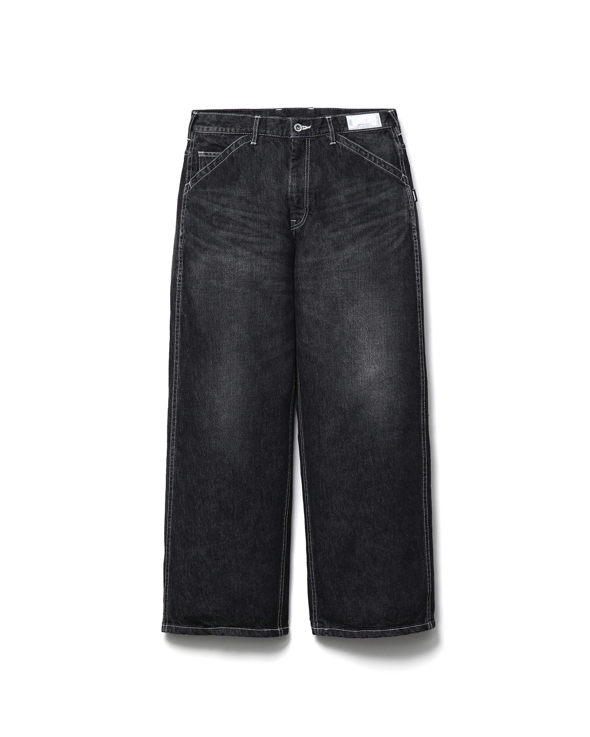 WASHED DENIM UTILITY PANTS