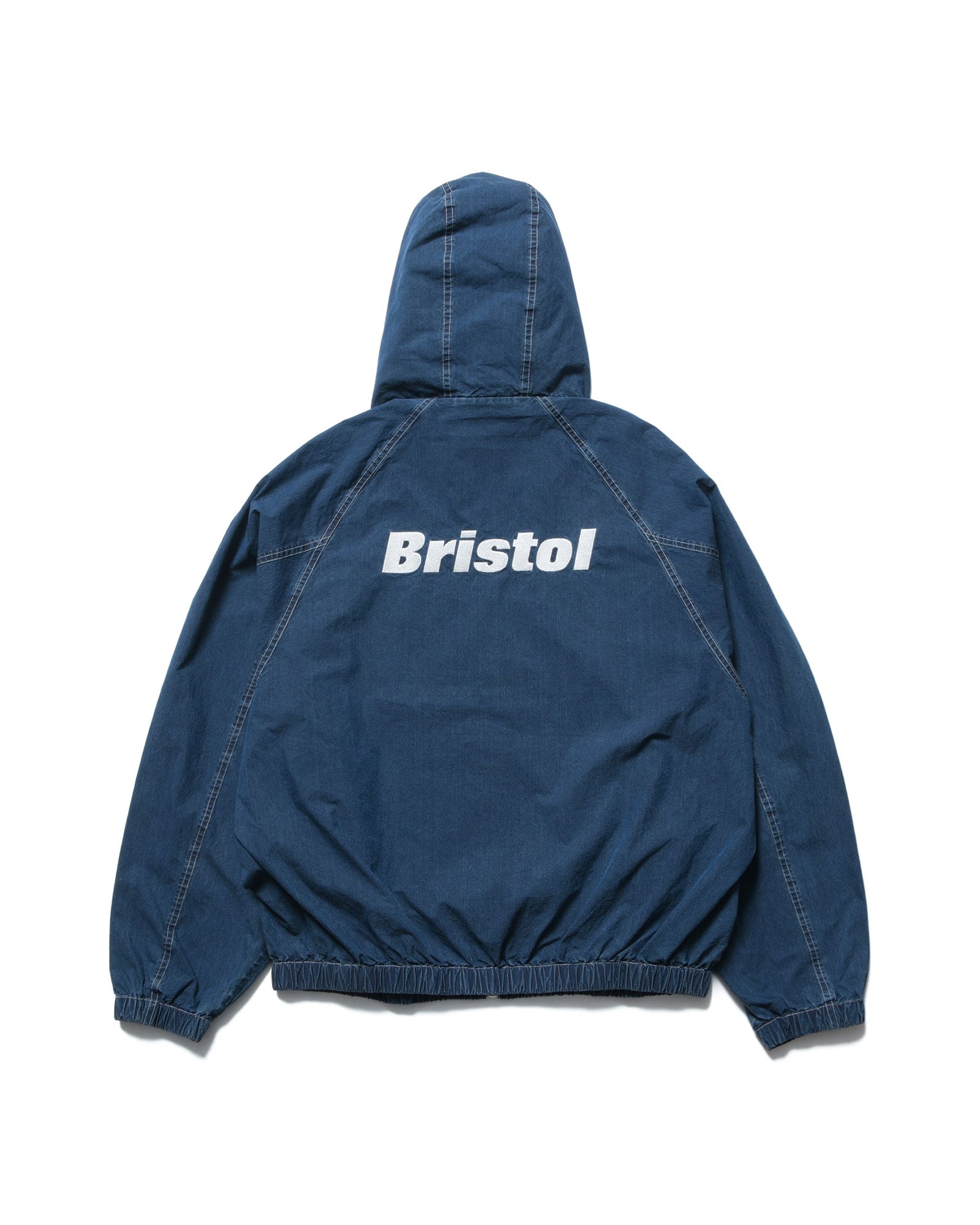 WASHED CRISP DENIM HOODED BLOUSON